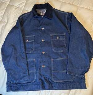 Vintage 70s Big Mac Chore Coat Corduroy Collar Blanket Lined Size XL Excellent